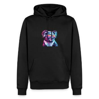 Streetart Funky Koala Urban Rap Street - Männer Premium Bio Hoodie - Schwarz - Vorne - Nico (187cm)