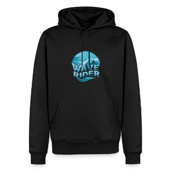 Wave Rider Surfen Surfing für Surfer - Männer Premium Bio Hoodie - Schwarz - Vorne - Nico (187cm)