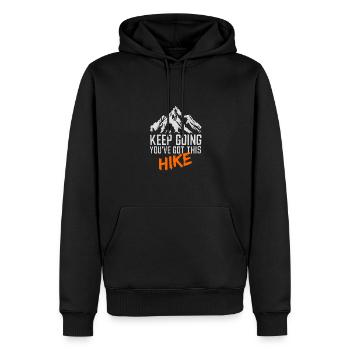 Keep Going You've Got This Hike für einen - Männer Premium Bio Hoodie - Schwarz - Vorne - Nico (187cm)