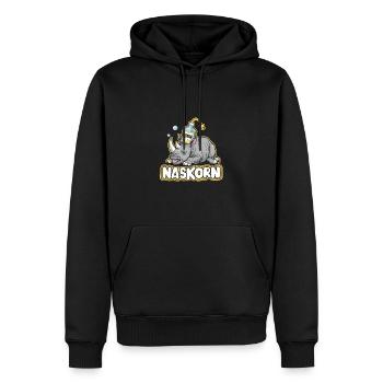 Naskorn Nashorn mit Korn - Männer Premium Bio Hoodie - Schwarz - Vorne - Nico (187cm)