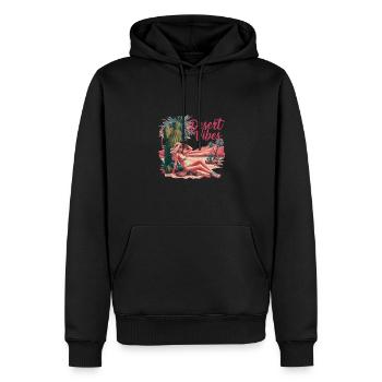 Sonnenuntergang Desert Vibes Urlaub Abenteuer - Männer Premium Bio Hoodie - Schwarz - Vorne - Nico (187cm)