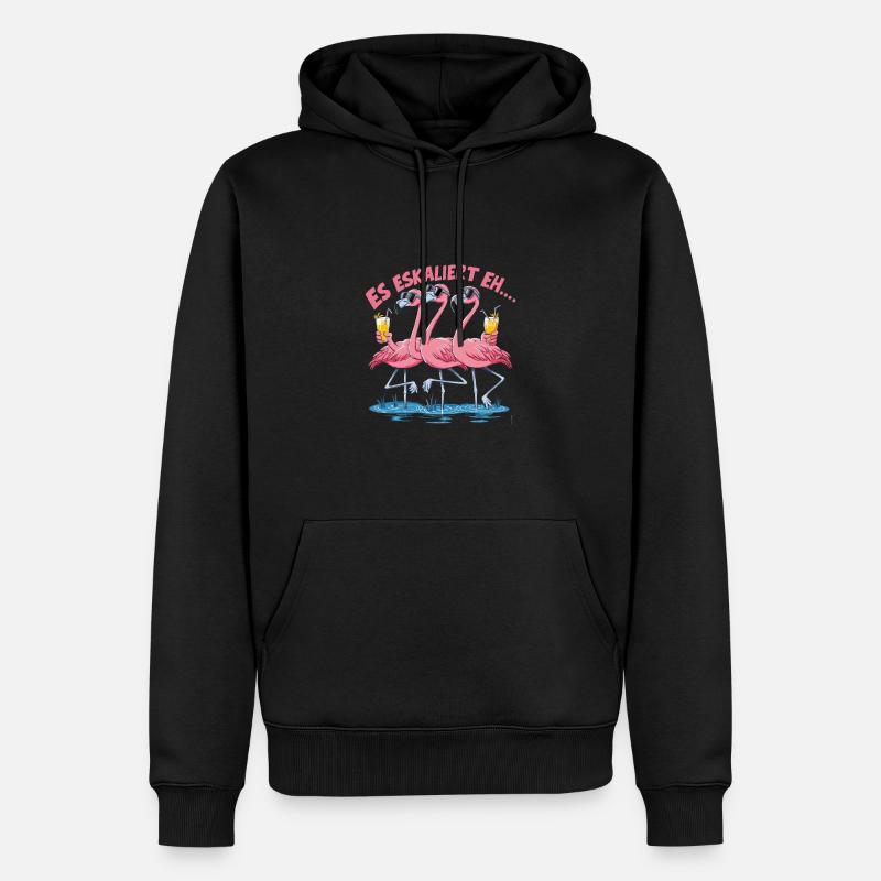 Es eskaliert eh… - Männer Premium Bio Hoodie - Schwarz