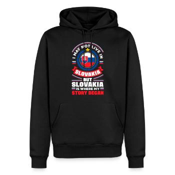 Slowakische Slowakei Slowakische Flagge Zitat - Männer Premium Bio Hoodie - Schwarz - Vorne - Nico (187cm)