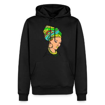 Mama africa - Männer Premium Bio Hoodie - Schwarz - Vorne - Nico (187cm)