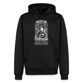 Lustiges Wikinger Sprüche Shirt - Männer Premium Bio Hoodie - Schwarz - Vorne - Nico (187cm)