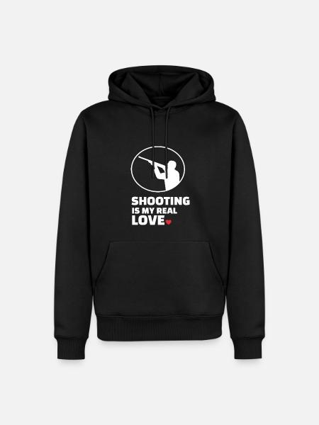 I love shooting - Men’s Premium Organic Hoodie - black