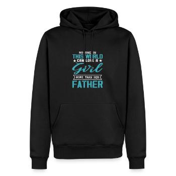 No One Can Love A Girl More Than Her Father - Men’s Premium Organic Hoodie - black - Front - Nico (187cm)