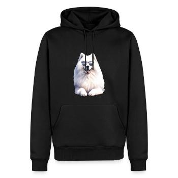 Chien Samoyède Cadeaux Mignon Samoyède Chien Graphique - Sweat à capuche Premium bio Homme - noir - Devant - Nico (187cm)