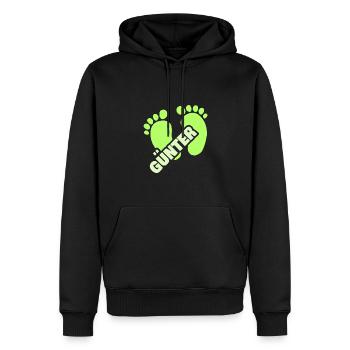 Scott - Sweat à capuche Premium bio Homme - noir - Devant - Nico (187cm)