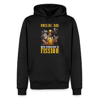 Kernenergie Spruch für Kernenergie - Männer Premium Bio Hoodie - Schwarz - Vorne - Nico (187cm)