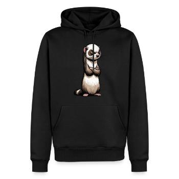 Frettchen Frettchenhalter Frettchenbesitzer - Männer Premium Bio Hoodie - Schwarz - Vorne - Nico (187cm)
