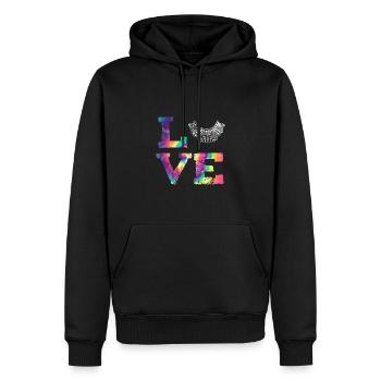 Ruth Bader Ginsberg Notorious (RBG) collier Love - Sweat à capuche Premium bio Homme - noir - Devant - Nico (187cm)
