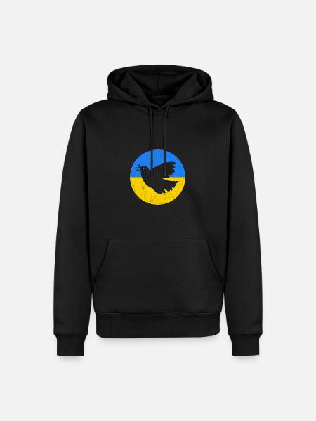 Dove of Peace Ukraine - Men’s Premium Organic Hoodie - black