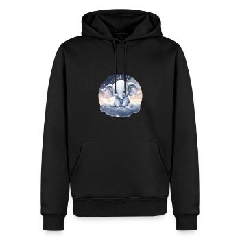 Niedlicher Elefant Schläft Schlafen - Männer Premium Bio Hoodie - Schwarz - Vorne - Nico (187cm)