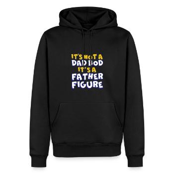 Es ist nicht ein Vater Bod Es ist ein Vater Figur - Männer Premium Bio Hoodie - Schwarz - Vorne - Nico (187cm)