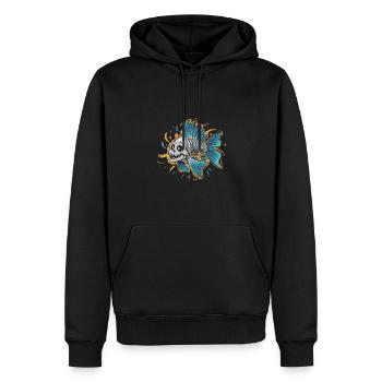 Father and Son Live Love Camp für einen Angler - Männer Premium Bio Hoodie - Schwarz - Vorne - Nico (187cm)