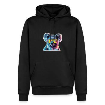 Streetart Funky Koala Urban Rap Street - Männer Premium Bio Hoodie - Schwarz - Vorne - Nico (187cm)