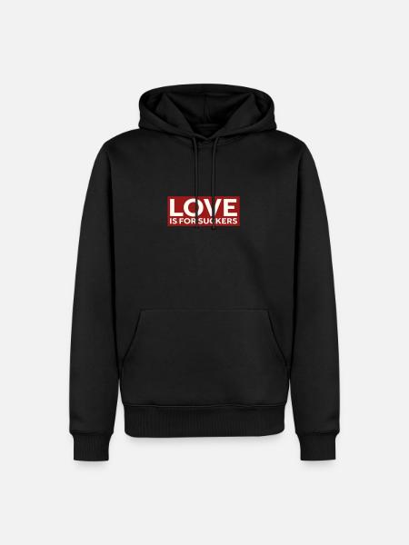 L’AMOUR, C’EST POUR LES VENTOUSES - Sweat à capuche Premium bio Homme - noir