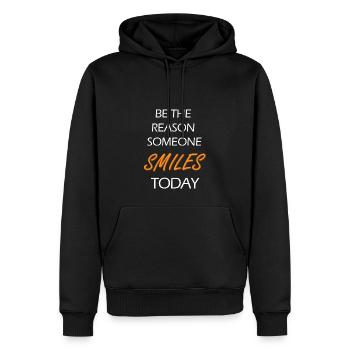 Be The Reason Someone Smiles Today - Männer Premium Bio Hoodie - Schwarz - Vorne - Nico (187cm)
