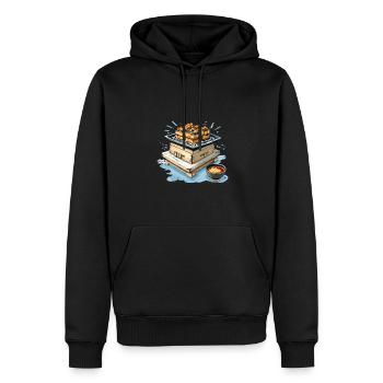 Thé Japonais Bonbons Esthétique Design Rétro - Sweat à capuche Premium bio Homme - noir - Devant - Nico (187cm)