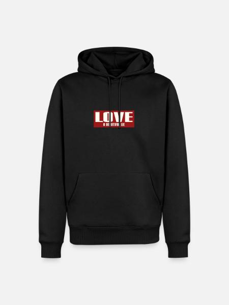 LOVE - A BEAUTIFUL LIE - Men’s Premium Organic Hoodie - black
