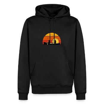Vintage Kajak Kanu Retro - Männer Premium Bio Hoodie - Schwarz - Vorne - Nico (187cm)