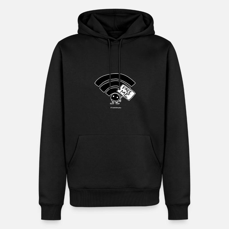 FREEWLAN STUDIOHAKA - Sweat à capuche Premium bio Homme - noir