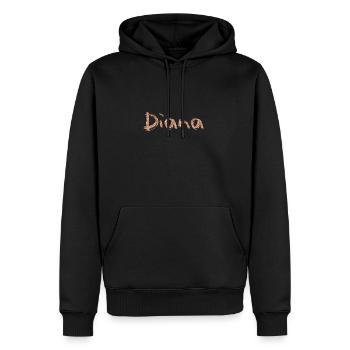 Name Schriftzug Diana - Männer Premium Bio Hoodie - Schwarz - Vorne - Nico (187cm)