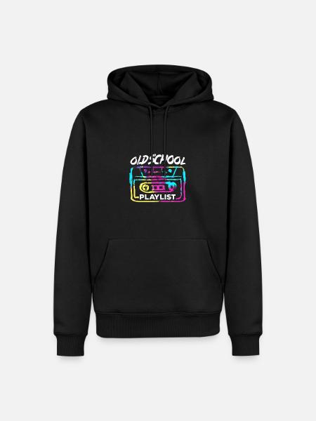 23F 0168 bk - Männer Premium Bio Hoodie - Schwarz