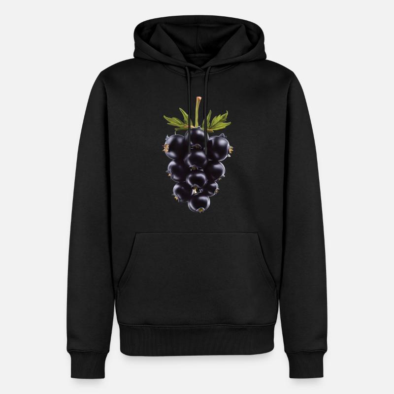 Brombeere Frucht - Männer Premium Bio Hoodie - Schwarz