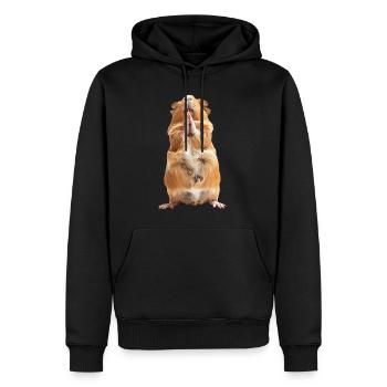 Meerschweinchen - Männer Premium Bio Hoodie - Schwarz - Vorne - Nico (187cm)