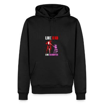 Like Dad Like Daughter Geschenk Motocross - Männer Premium Bio Hoodie - Schwarz - Vorne - Nico (187cm)