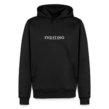 SE BATTRE POUR LE DROIT À UNE BOUCHÉE SUCRÉE - Sweat à capuche Premium bio Homme - noir - Devant - Nico (187cm)