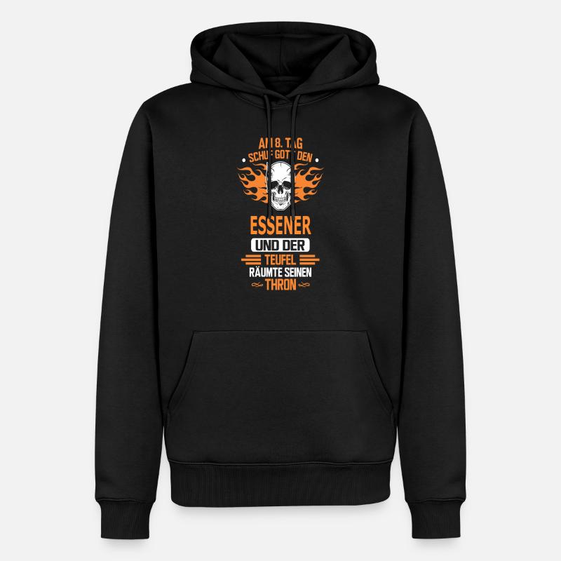 ESSENER - Männer Premium Bio Hoodie - Schwarz