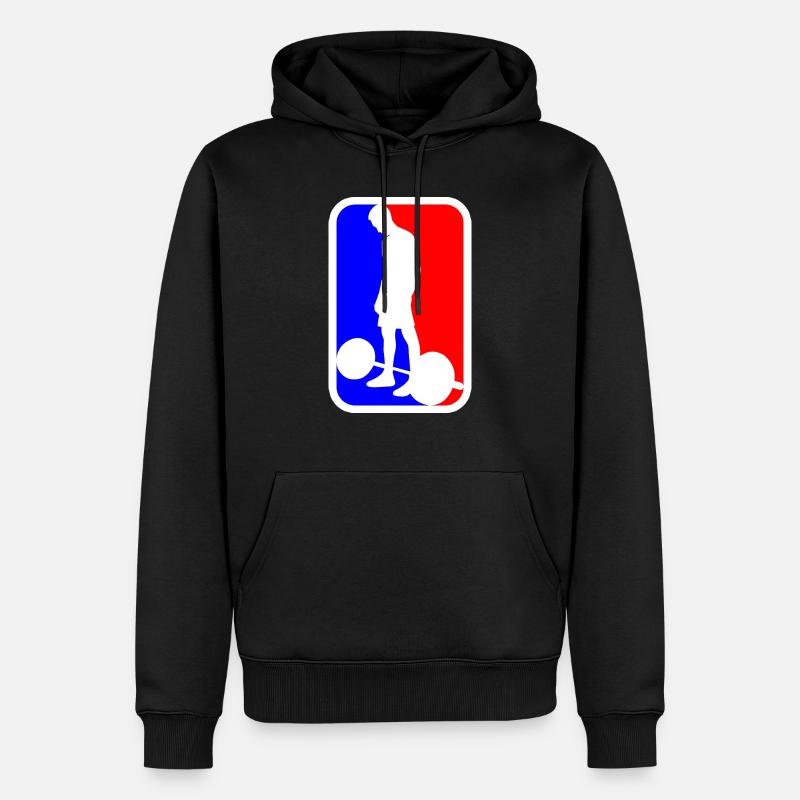 gym logo - Männer Premium Bio Hoodie - Schwarz