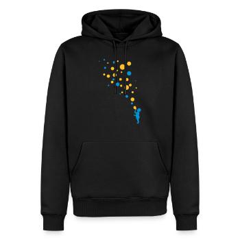 Love color bubbles - Men’s Premium Organic Hoodie - black - Front - Nico (187cm)