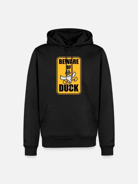 Beware Of Duck - Men’s Premium Organic Hoodie - black
