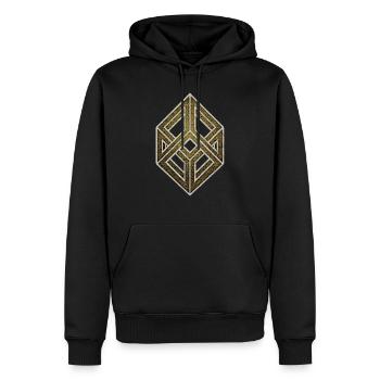 Optische Illusion, Cube, Geometrie, Mathematik - Männer Premium Bio Hoodie - Schwarz - Vorne - Nico (187cm)
