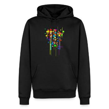 Architektur Muster - Science-Fiction Farben - Männer Premium Bio Hoodie - Schwarz - Vorne - Nico (187cm)