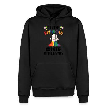 I'm The Rainbow Sheep In The Family Lesbian Love G - Männer Premium Bio Hoodie - Schwarz - Vorne - Nico (187cm)