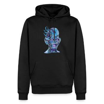 Man screaming Mental Health Anxiety - Men’s Premium Organic Hoodie - black - Front - Nico (187cm)