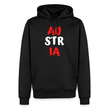Österreich - Männer Premium Bio Hoodie - Schwarz - Vorne - Nico (187cm)