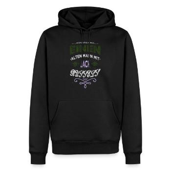 schwangerschaft doggie enkelkind terrier witzig - Männer Premium Bio Hoodie - Schwarz - Vorne - Nico (187cm)