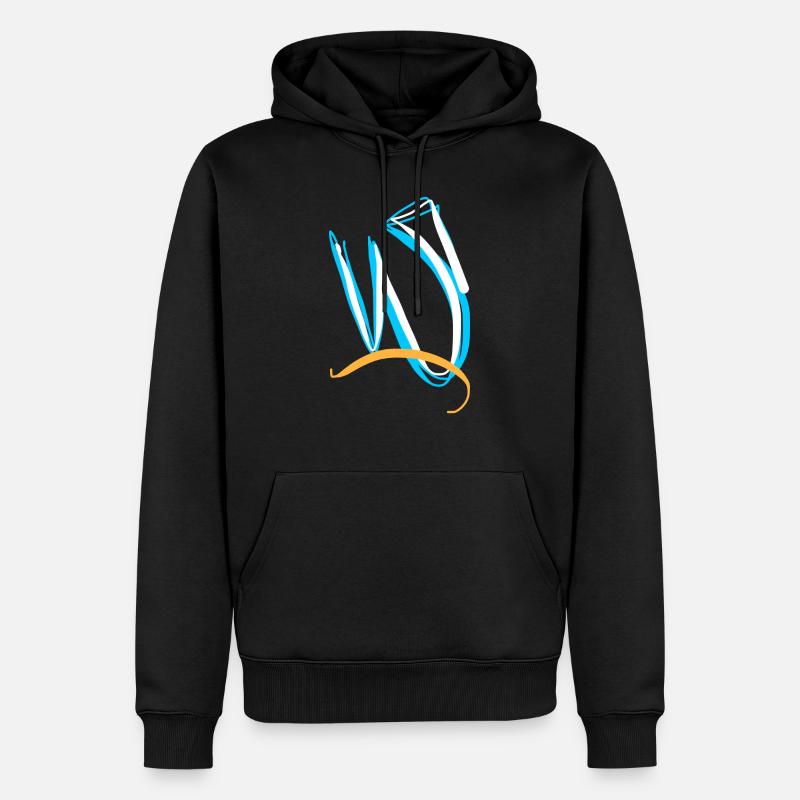 Immaculée abstraction - Sweat à capuche Premium bio Homme - noir
