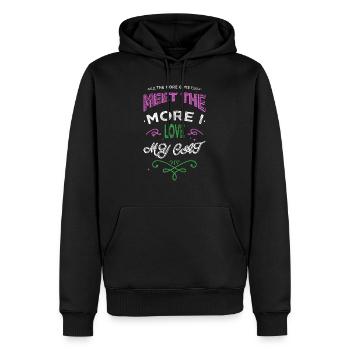 kitty avogato joke sayings cat flag tshirts - Männer Premium Bio Hoodie - Schwarz - Vorne - Nico (187cm)