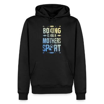 Boxing Mother - Men’s Premium Organic Hoodie - black - Front - Nico (187cm)