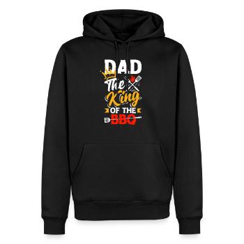 Dad The King Of The BBQ Father's Day Grill - Männer Premium Bio Hoodie - Schwarz - Vorne - Nico (187cm)