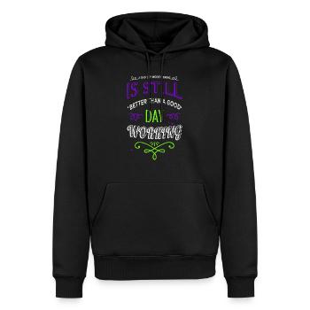 union carpenter tshirts happy jokes job - Männer Premium Bio Hoodie - Schwarz - Vorne - Nico (187cm)