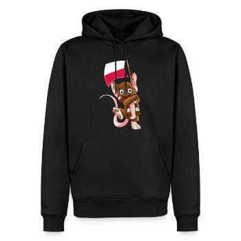 Polen Fan Maus - Männer Premium Bio Hoodie - Schwarz - Vorne - Nico (187cm)