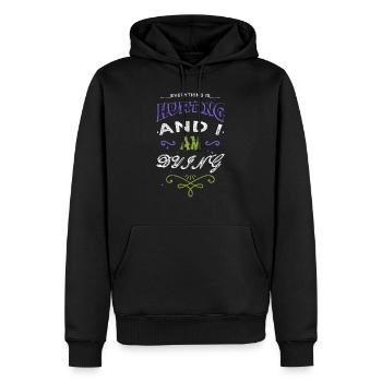 frein à disque blague amusante citation drôle cadeau d’anniversaire - Sweat à capuche Premium bio Homme - noir - Devant - Nico (187cm)